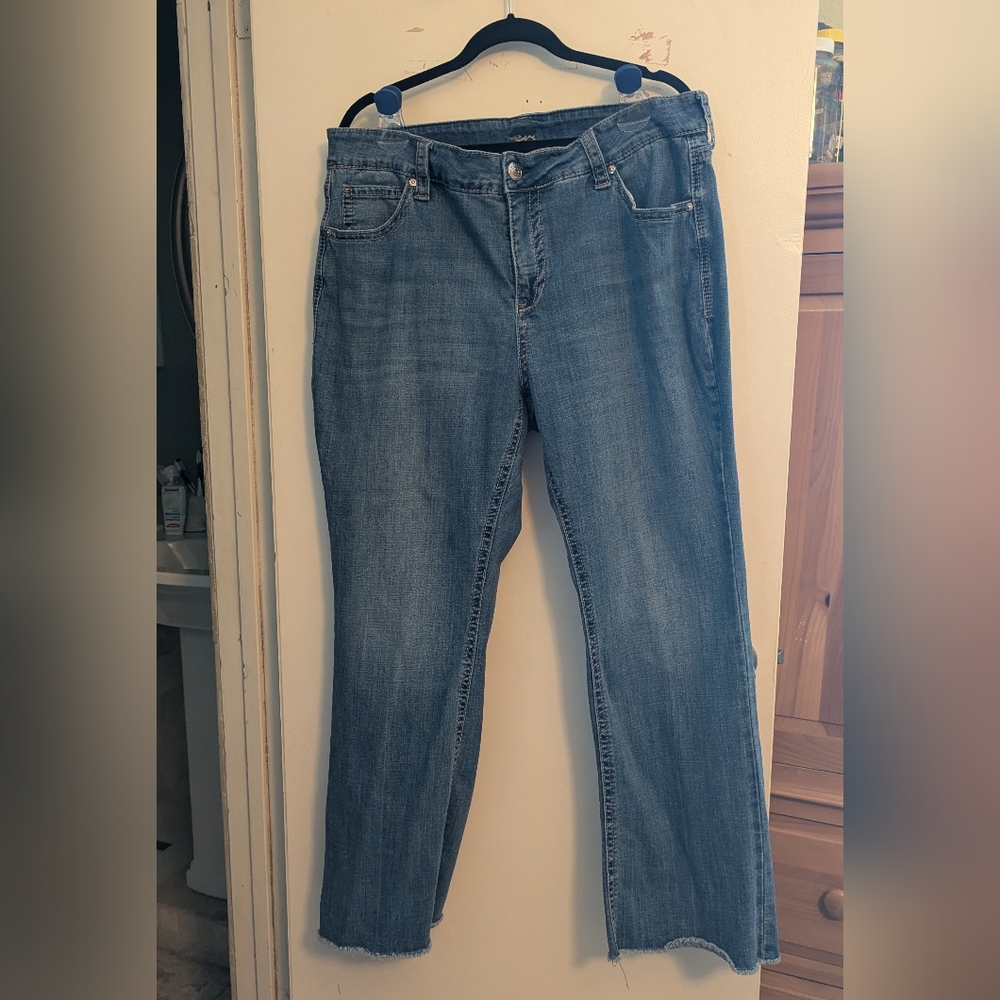 Seven7 Women's Blue Boot Cut Jeans
